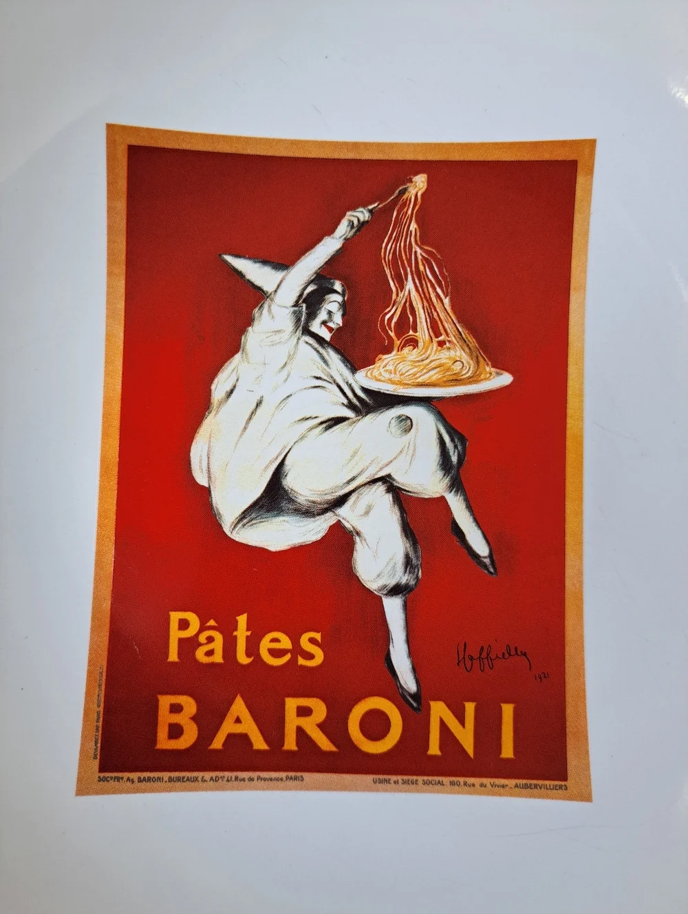 Vtg Pottery Barn Pasta Posters Pates Baroni 13 1/4